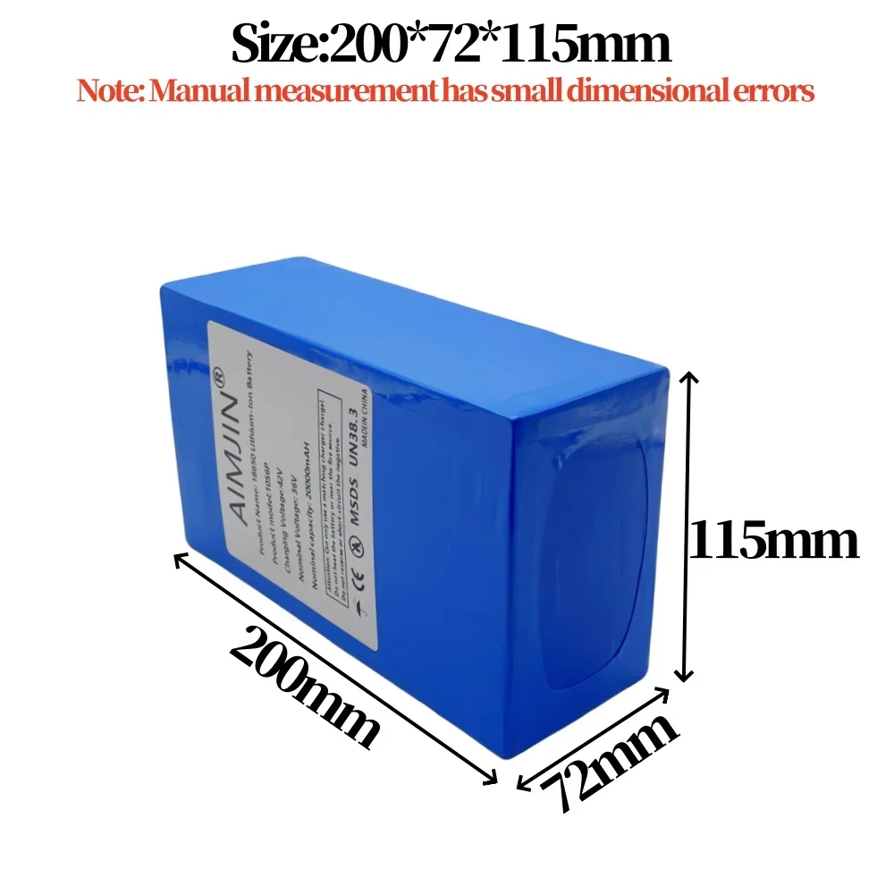 10 s6p 36v 20ah brandneue original 500-1000w Lithium batterie mit großer Kapazität verwendet die meisten Fahrzeuge und unterstützt die Produkt anpassung