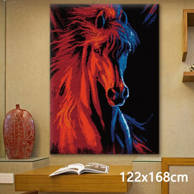 Kit tapiz gancho de pestillo león tigre – Decoración mural animal - imagen 3