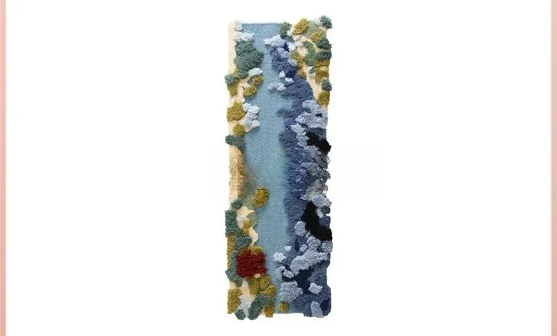 

Wool handmade bedside art carpet premium light luxury bay window balcony blanket