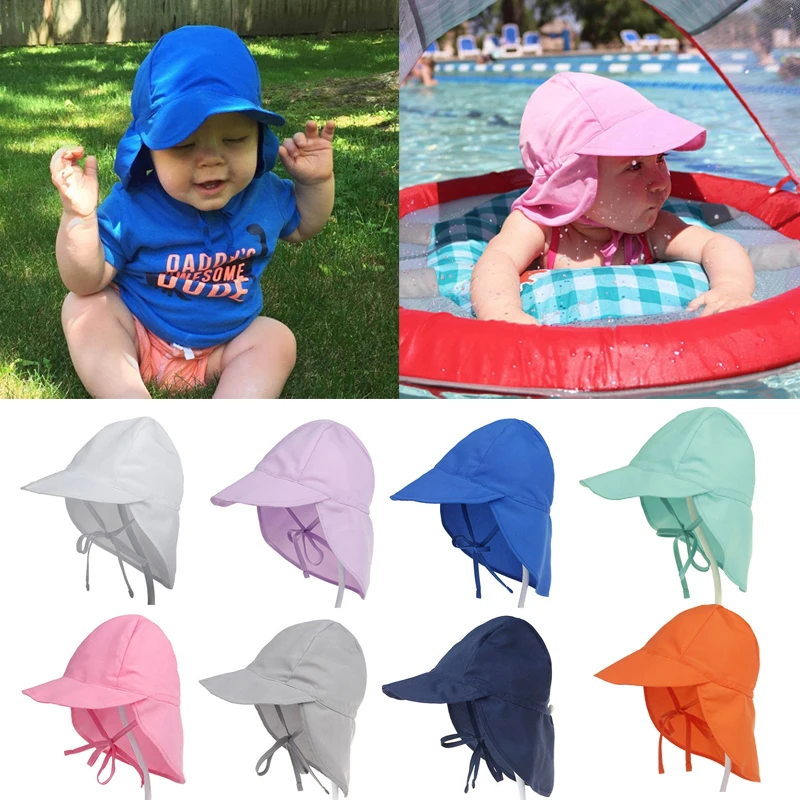 Boys Girls UV Protection Sun Hat Unisex Newborn Infant Toddler Kid Baby Summer Beach Fisherman Hats Outdoor Polyester Bucket Hat