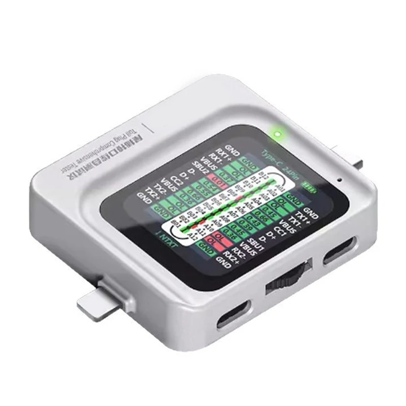 Best-TNS360 휴대 전화 테일 플러그 종합 감지기 30V-5A IOS TEYE-C 용 자동 스캐닝 감지 3-In-1