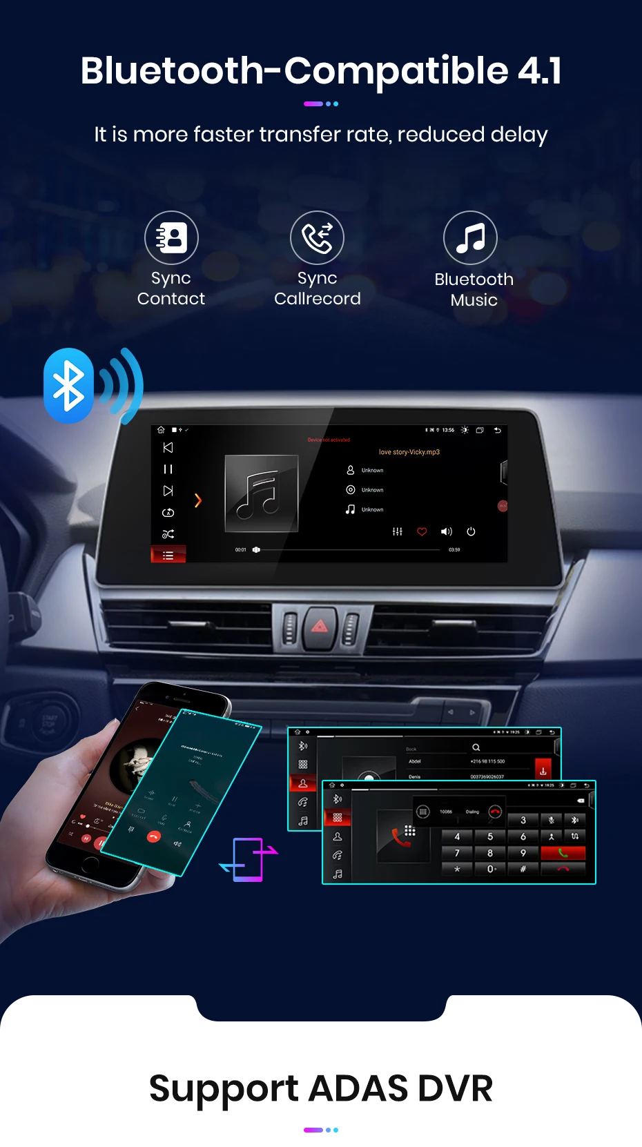 Junsun 8,8 zoll carplay für apple autoradio multimedia für bmw f45 f46 f87 2012-2018 nbt evo wireless android auto gps stereo – Detail 17