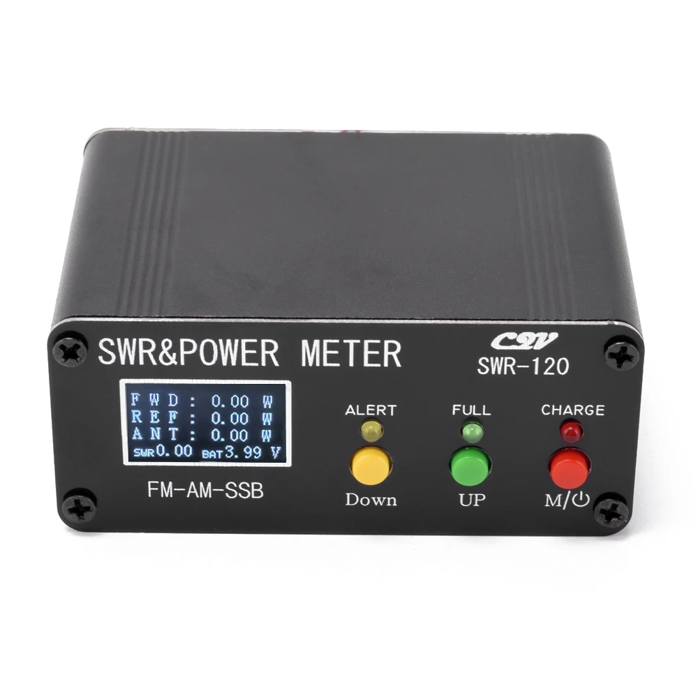 120W SWR Digital Power Standing Wave Meter 1.8-54MHz Shortwave Meter FM AM SSB Modes Power Meter SWR/Power Adjustable