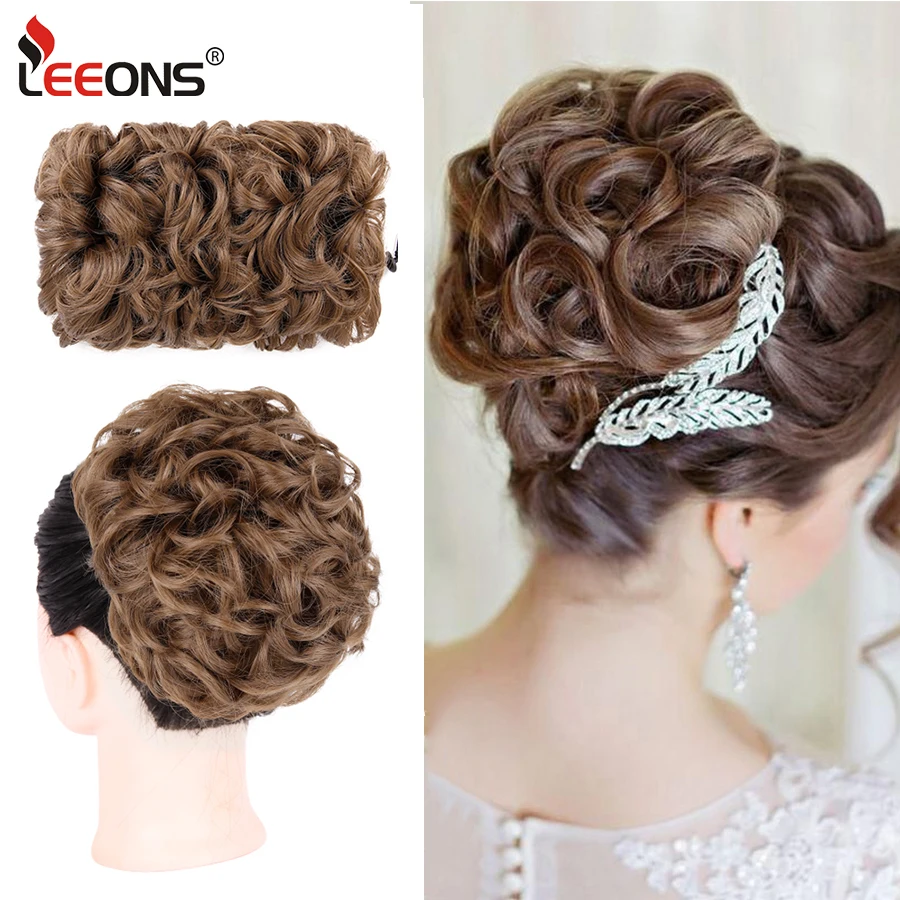 Messy Bun Scrunchies For Black Women Hair Piece Chignon Messy Bun Ponytail Curly Extensions Synthetic Messy Hair Bun Hairpiece