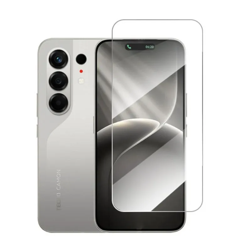 

Защитное стекло 2.5D Full Cover для Tecno Camon 50, 9H, прозрачное, закаленное, для TECNO Camon 50, защитное переднее стекло