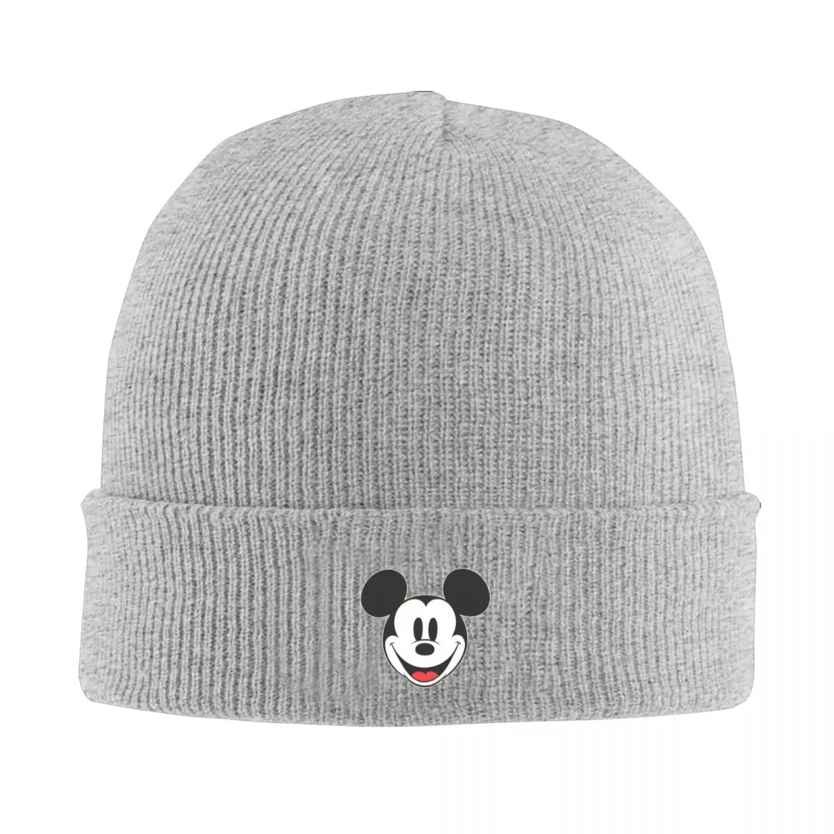 Mickey Mouse Cartoon Head Beanie Hats Television Bonnet Hats Adult Unisex Street Y2K Gym Skullies Beanies Spring Warm Soft Caps