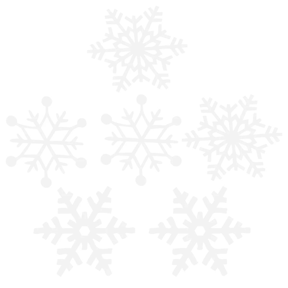 

6 Pcs Felt Snowflake Decorations Hanging Snowflakes Ornaments for Tree Flashing