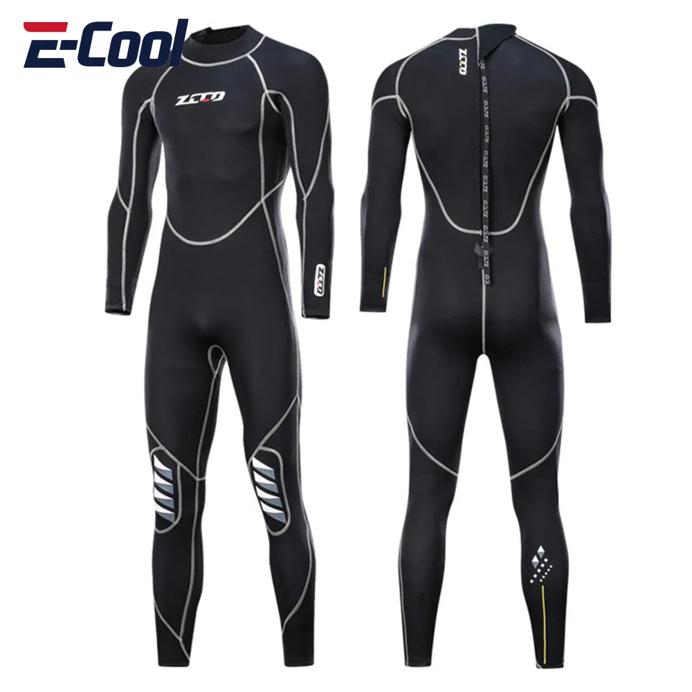 3MM Neoprene Wetsuit Men Scuba Diving Suit Spearfishing Swimwear Snorkeling Surfing One Piece Set  Kayak Kitesurf Warm Swimsuit