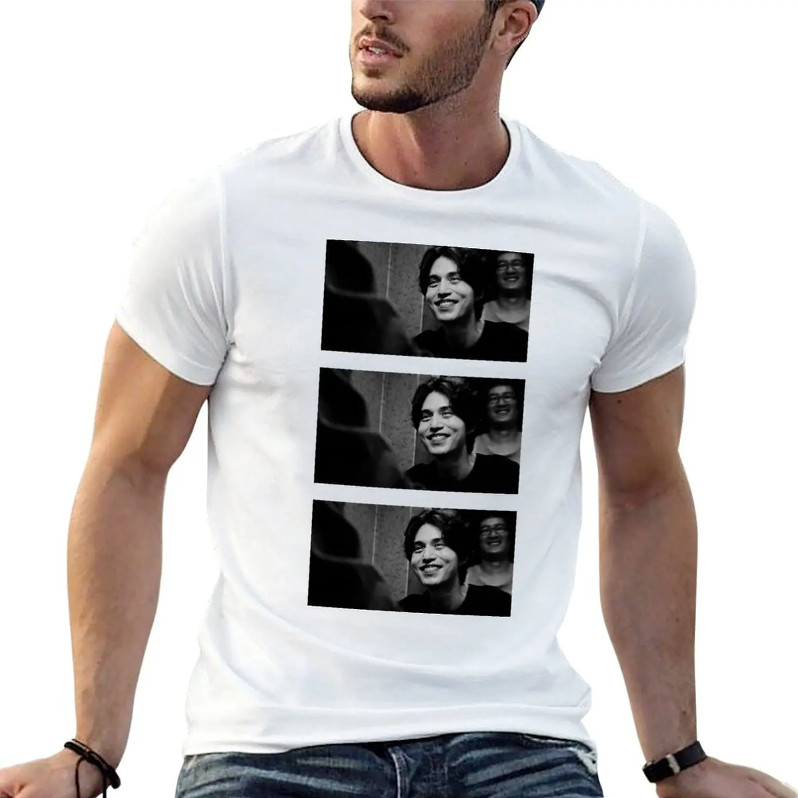 

[Lee Dong Wook + Stranger (2)] T-Shirt t shirt custom print t shirts for man pack white T-Shirt