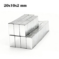 5-100 Pcs Super Powerful Block Magnet Neodymium Magnet NdfeB N35 Strong Permanent Magnetic imanes Refrigerator Magnet 20x10x2mm