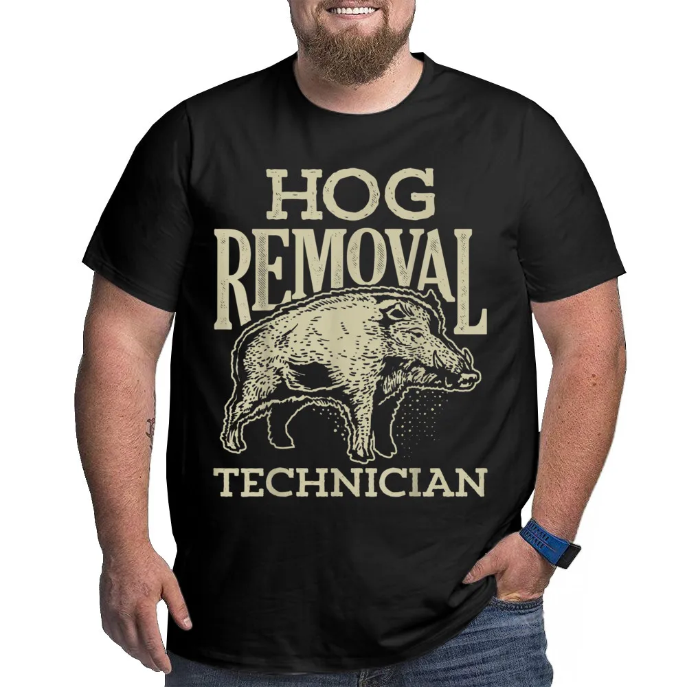 Oversize 6XL Female Tops Tees Hog Removal Technician T shirt Tshirts 100% Cotton Round Collar Short Sleeve Tops T Shirt Birthday