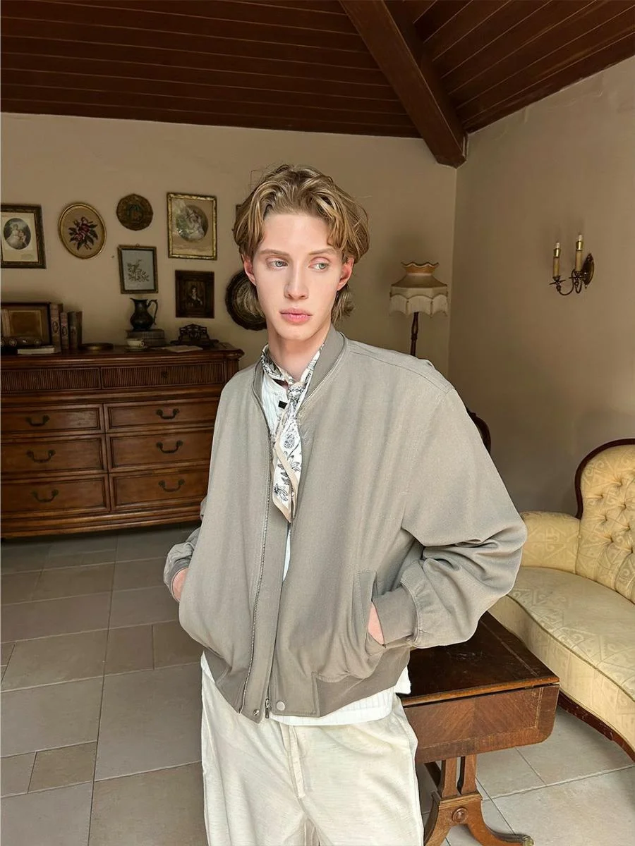 

Куртка-бомбер EME на молнии, осенне-зимняя, тонкая, повседневная, для подростков, однотонная, для поездок на работу