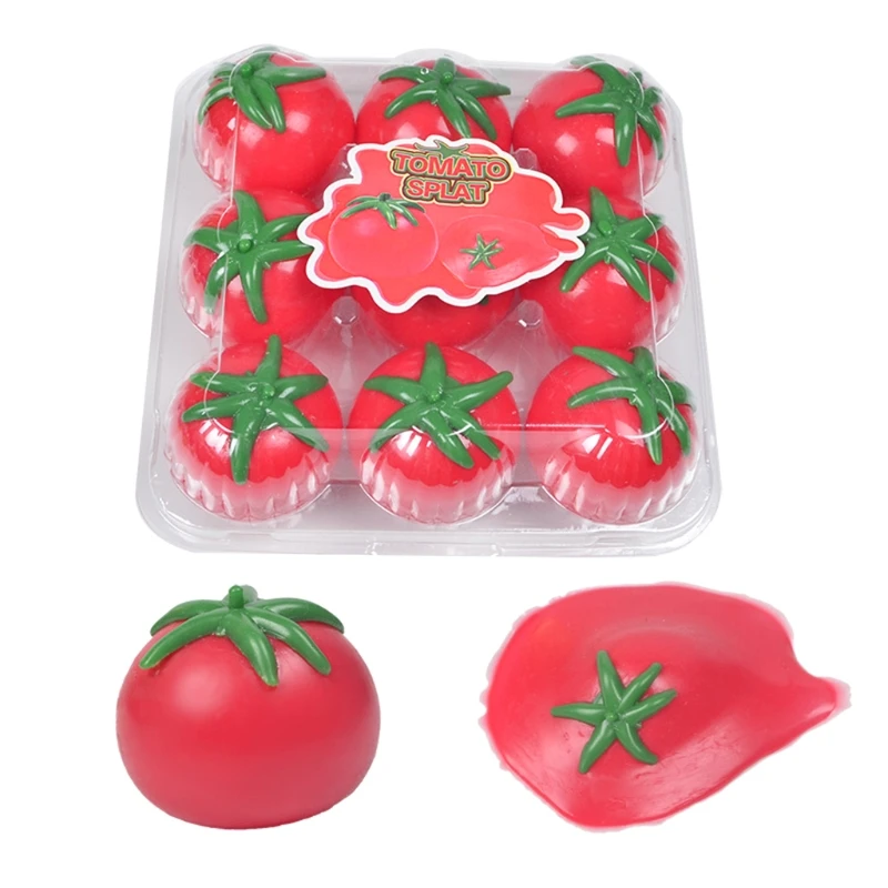 Tomato Balls for Kids Adult Novelty Stress Relief Fidget Toy Anti-Anxiety Toys Pressure Ball Sensory Therapy Relax Toys