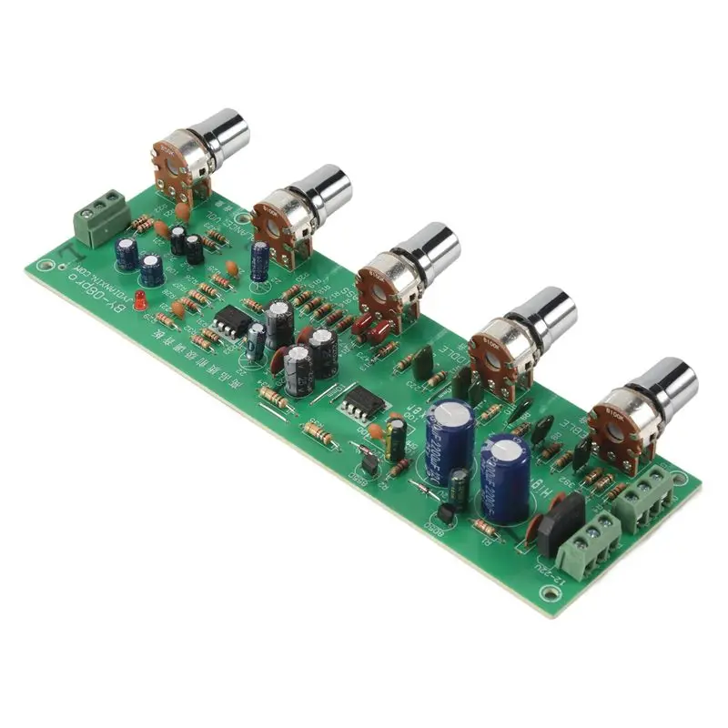 Y43A-2.0 HIFI AN4558 Audio Preamplifier Bass Midrange Treble Balance Adjustable Audio Preamp Finished Board With Tone Control