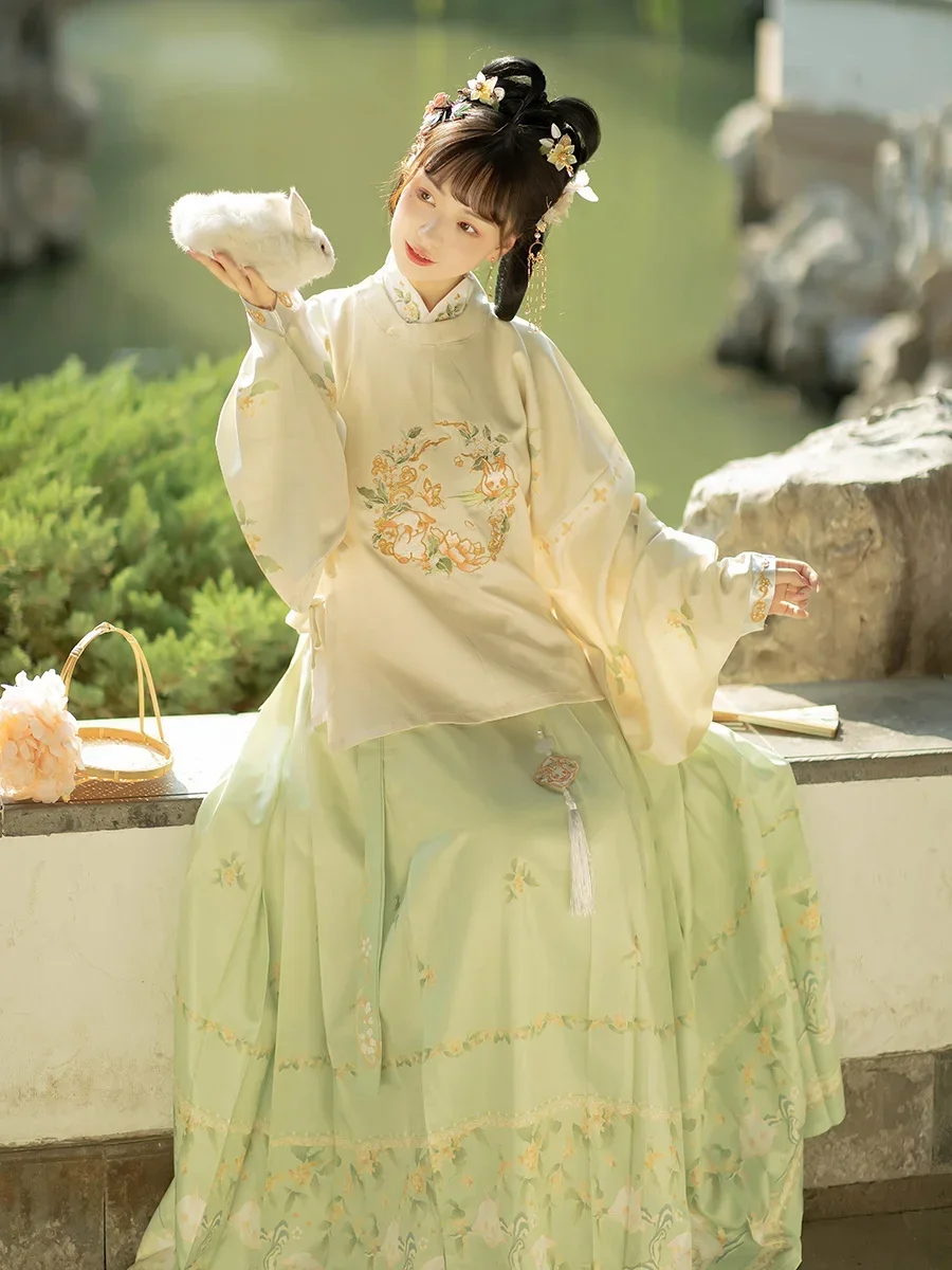 

Ming Dynasty Hanfu Ancient Chinese Costume Women Clothes Traditional Hanfu Dance Costumes Folk Fairy Dress For Graduation