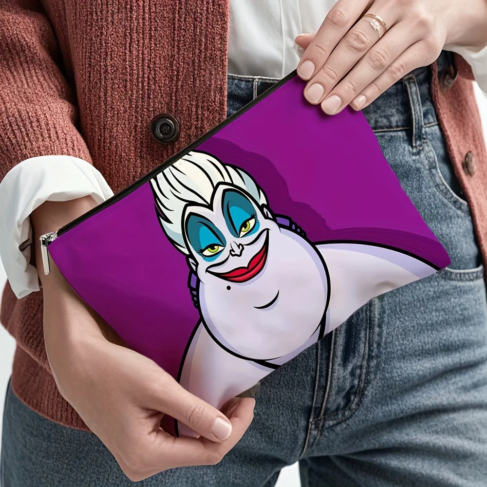 디즈니 크리스마스 화장품 가방 1개 - 여성용 귀엽고 다용도로 활용 가능한 지퍼백, 보석 보관 가방, 완벽한 여행용 지퍼 정리함 - 재미있는 생일 선물