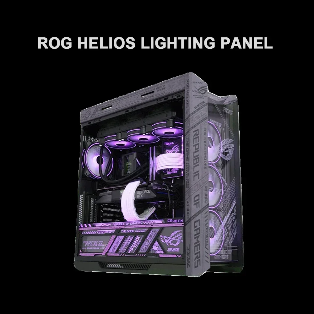 Imagem -06 - Kit Mod Rog Helios Gx601 Case Painel de Iluminação Argb Gamer Gabinet Mortalha Placa Chassi do Computador Acessórios Personalizados Peças