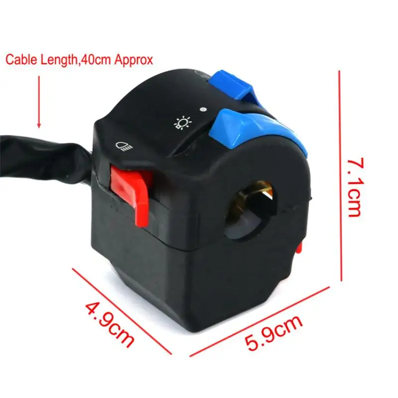 

Motorcycle Five-Function Handlebar Switch for ATV, Off-Road Vehicles, Dirt Bikes; Features Lights, Horn, Indicator