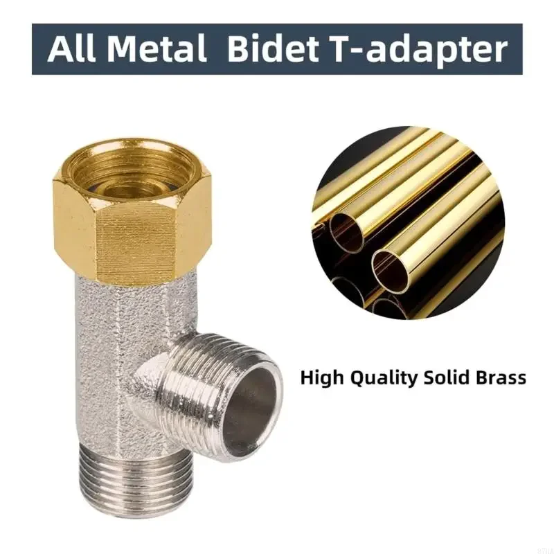 

Sturdy Brass 3 Way Faucet Splitters 7/8Inch Thread Shower Head Bidet Toilet Water Diverters Connection Set Daily Use Y5GB