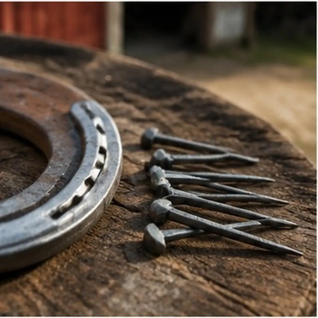 50Pcs Reliable Iron Horseshoe Nails Multi Use Horse Shoe Fastening Nails Professional Farrier Tool Replaceable Hoof Nail Horse