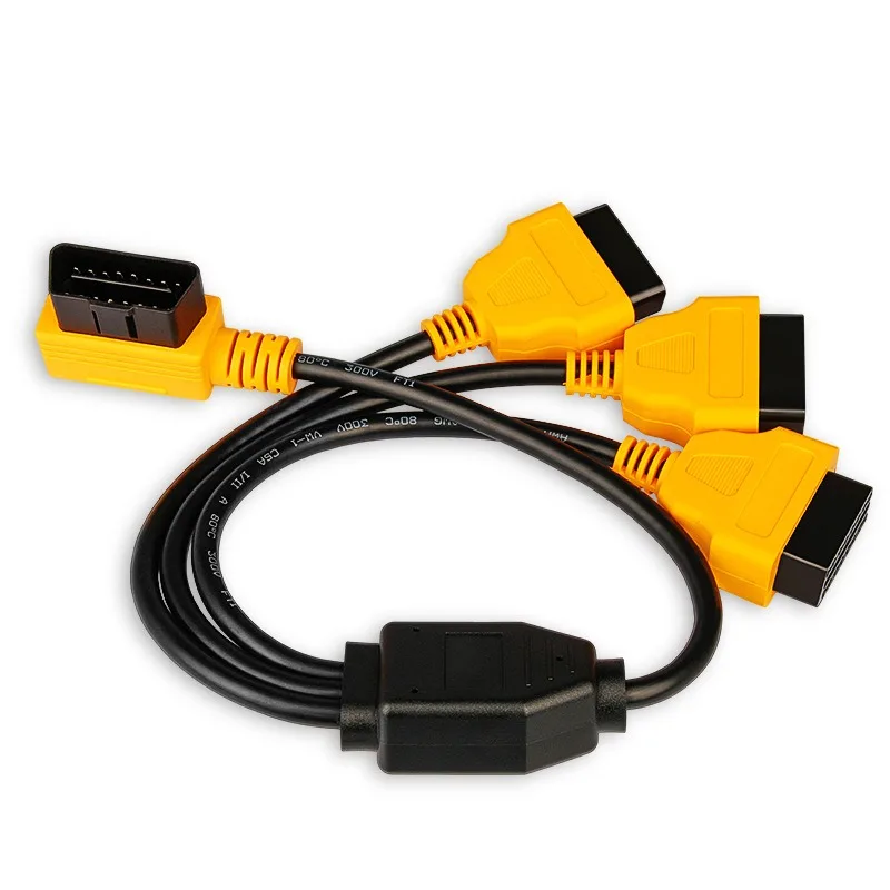 

OBD Extend Cable OBD2 Splitter Cable 1 to 3 Converter Adapter Wire Car Extension Cord Multi-function