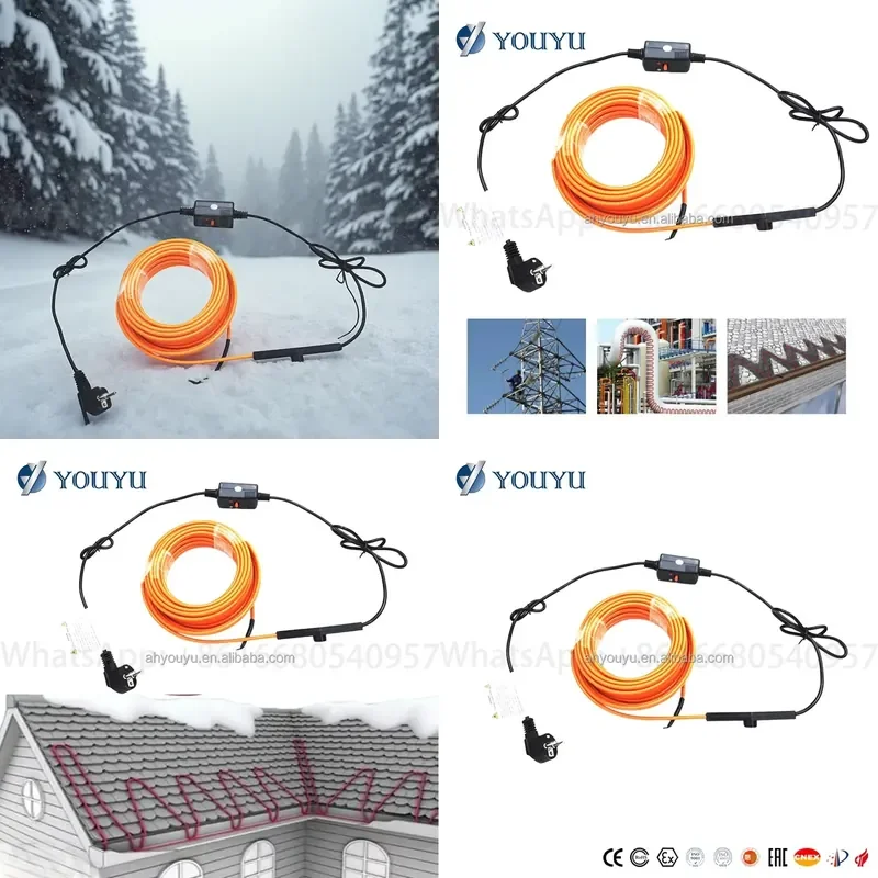 Insulated Self-Regulating Effect Heating Cable Snow Melting Cable Constant Wattage for Pipe Heating in Russian Climates