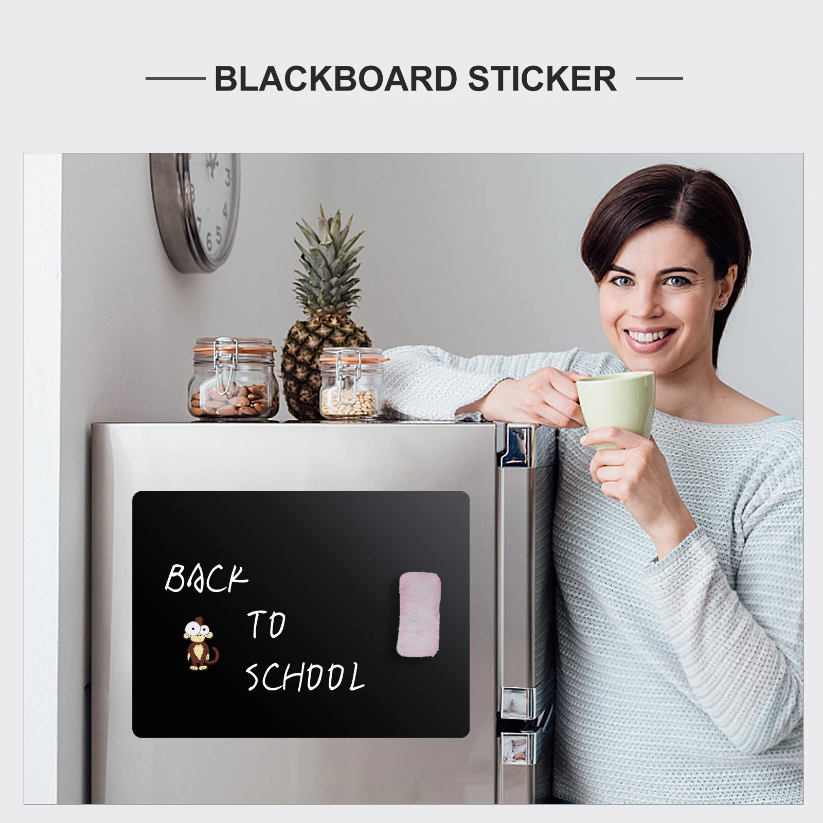 Magnetic Blackboard Sticker Reusable Erasable Write On Magnet For Home Self-Adhesive Tips Pad Dry Erase