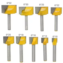 6mm Shank Wood Cutter Engraving Knife Shank Router Bit Milling Cutters Wood Cutting for Mill Woodworking Tools 10mm-32mm