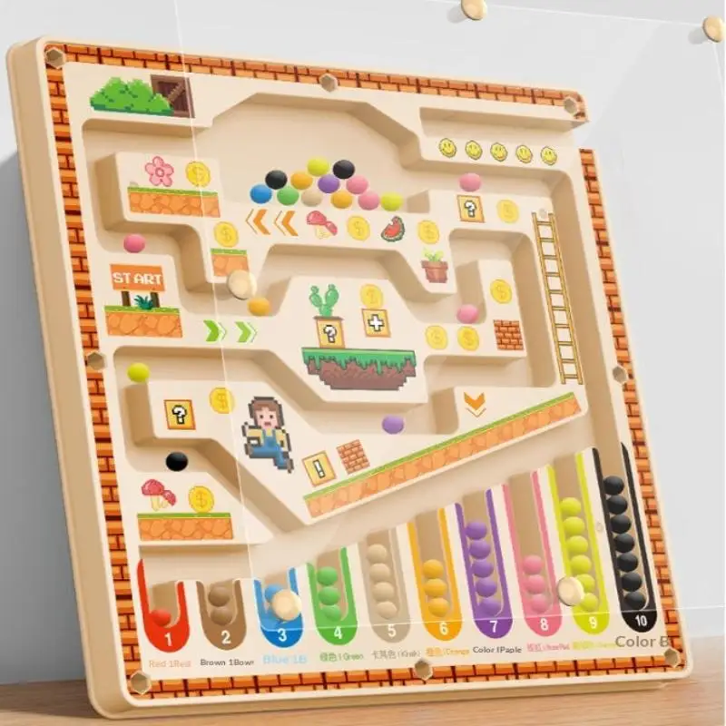

1 комплект, детский магнитный лабиринт, прогулочный мяч, пишущий логическое мышление, игрушка-головоломка для раннего образования, игрушки для тренировки концентрации ребенка