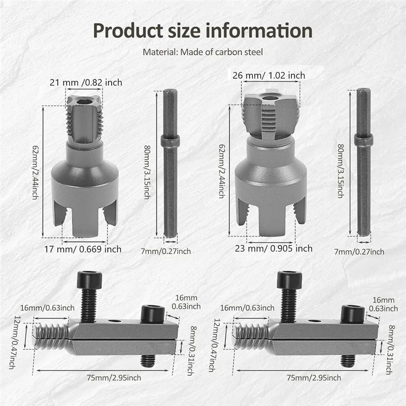 【B07R】Интегрированный инструмент для нарезания резьбы внутренних и внешних труб 1/2 "(DN15) 3/4" (DN20) Инструменты для резьбы по размере электрической дрели (1/2" и 3