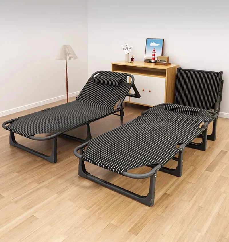 Portable Folding Recliner Lunch Single Bed Portable Small Bed Folding Bed Workbench Folding Chair Breathable and Foldable