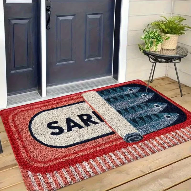 Decorative Floor Mat Is Designed Sardine Pattern It Has Anti Slip and It Is Very Carpets in The Bedroom or Balcony of Your Home
