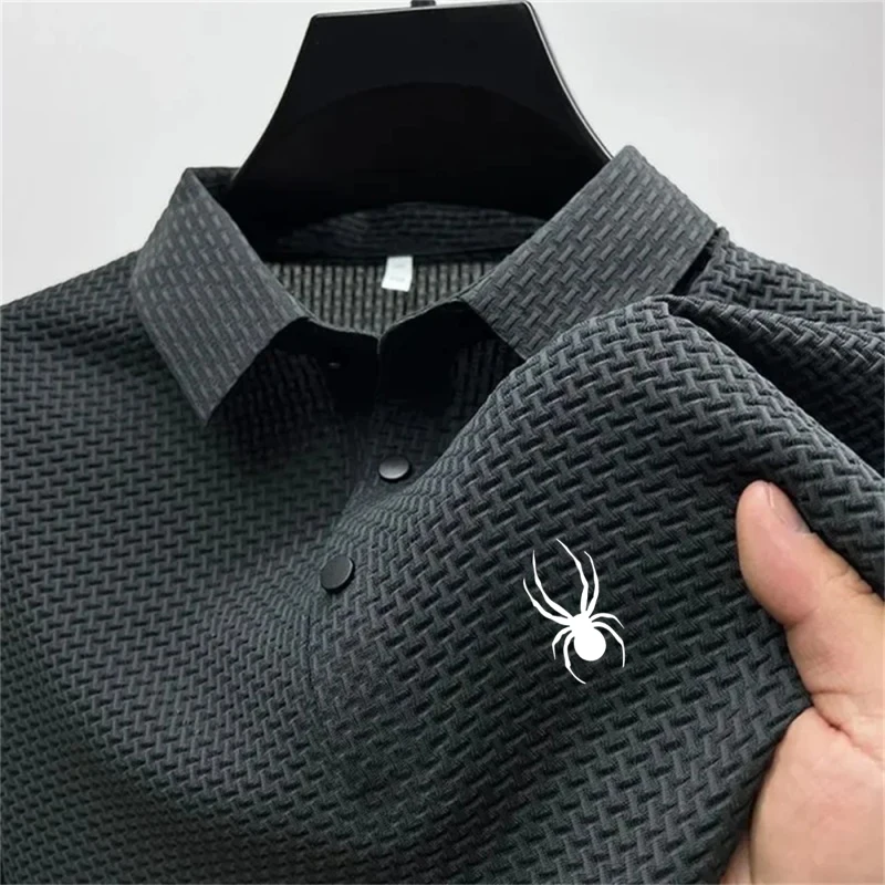 

2026 Business Fashion T-shirt, high-quality summer new men's short sleeved comfortable golf sports ice silk breathable