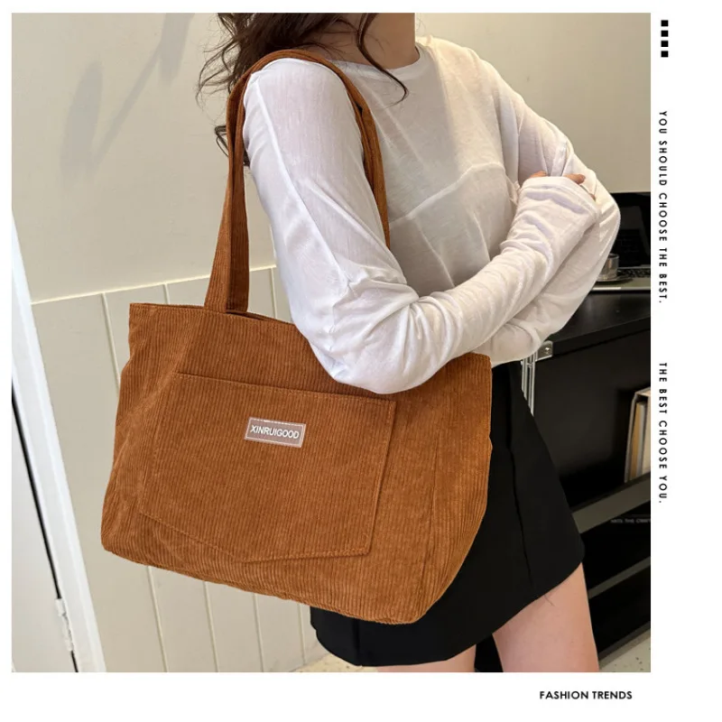 

Женские сумки на плечо большой вместимости с карманами и отделениями, сумка-тоут со шнуром, сумки для школьной работы, покупок