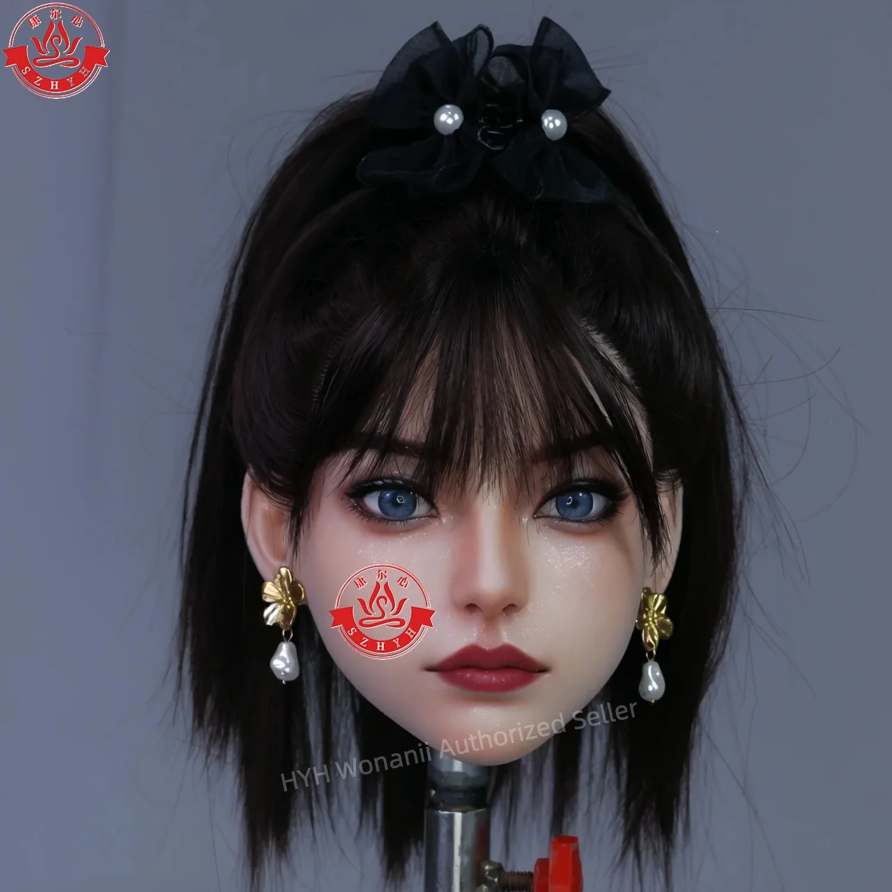 

Wonanii Food Grade Silicone Big Head HYH-SHB-TS-0024, M16 Interface Open Mouth Teeth Tongue, Makeup Practice, Hairstyle Design