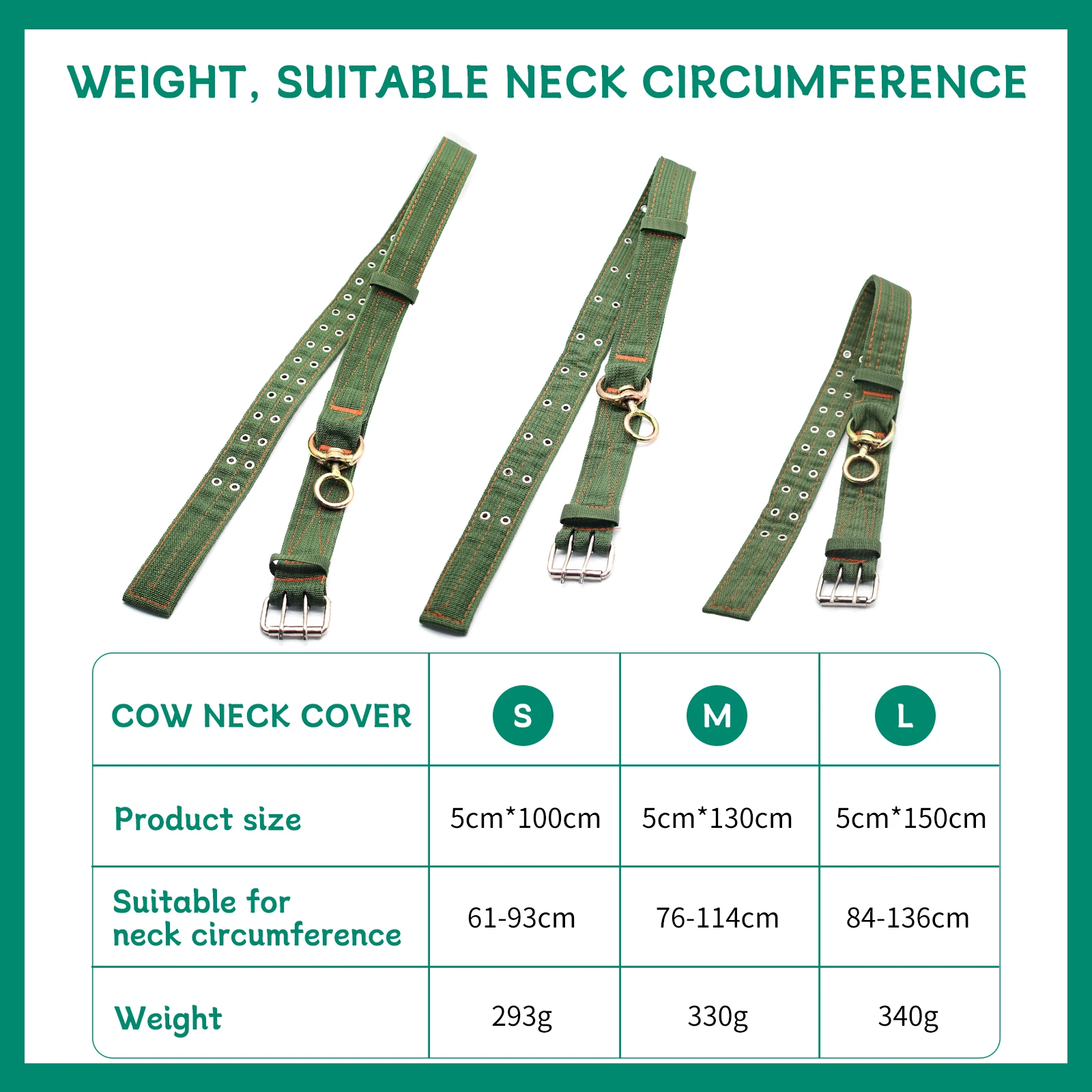 Tali Pengikat Belay Kuat dan Tahan Lama, Kalung Sapi yang Dapat Disesuaikan, Kalung Pengangkut Sapi, Perlengkapan Pemberian Pakan Ternak, Sabuk Kanvas, Peralatan Kedokteran Hewan