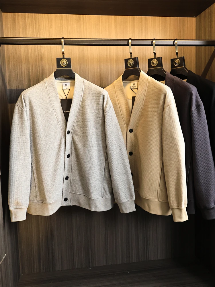 Textured Knit Wfle … - image