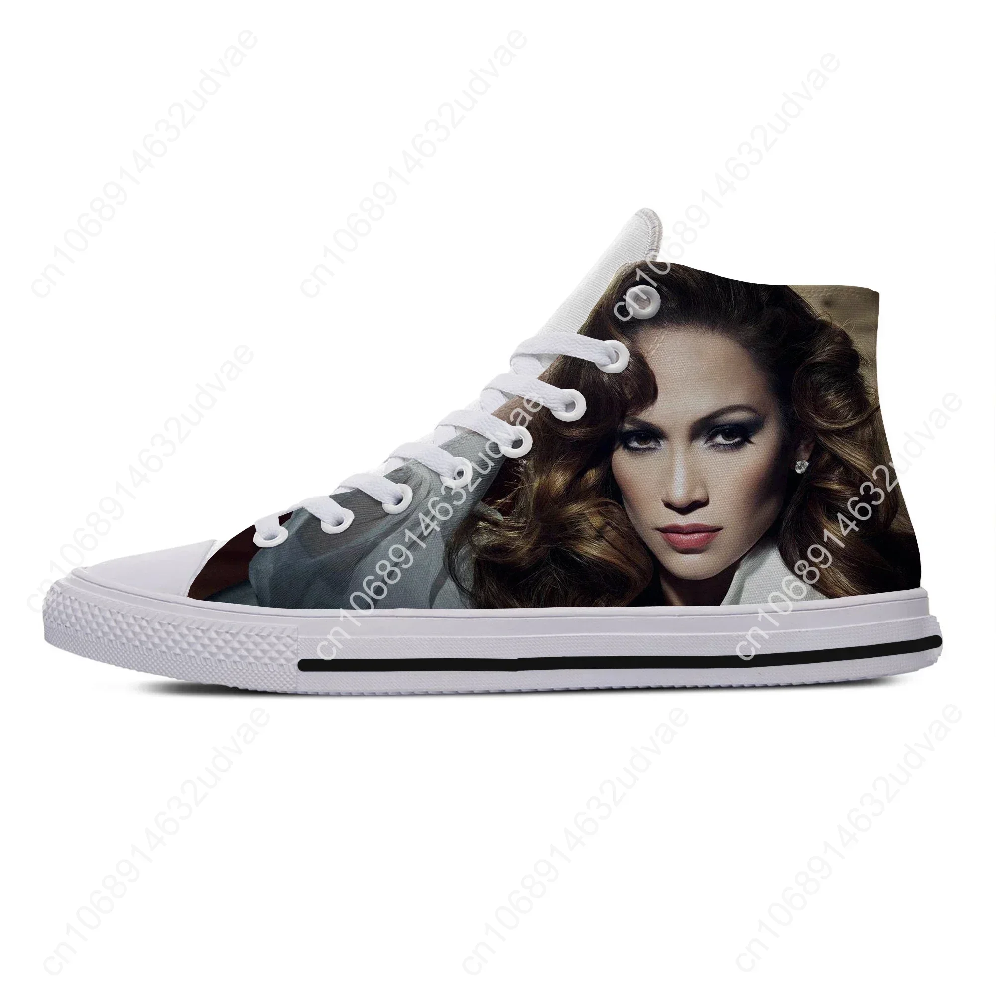 Hot Jennifer Lopez Singing Inside You Music Give Me Life Shoes Lightweight Leisure Breathable Board Shoes High Top Canvas Shoes