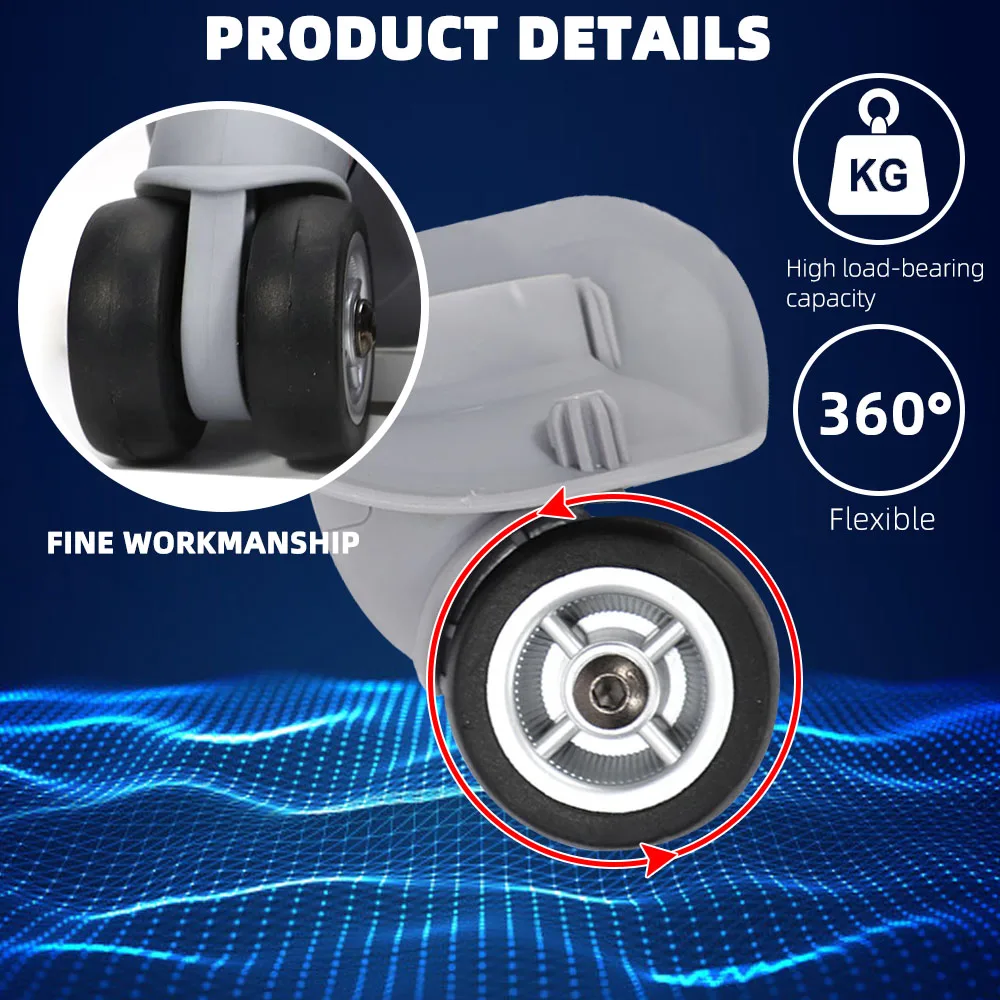 A08 Replacement Luggage Wheels Trolley Wheels Bag Accessories Luggage Wheels Suitcase Parts High Quality Repair Universal Wheel