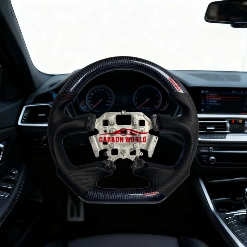 

For Ford Falcon FG FGX 2008 2009 2010 2011 2012 2013 2014 2015 2016 Mustang Blue Silk Carbon Fiber Custom Sports Steering Wheel