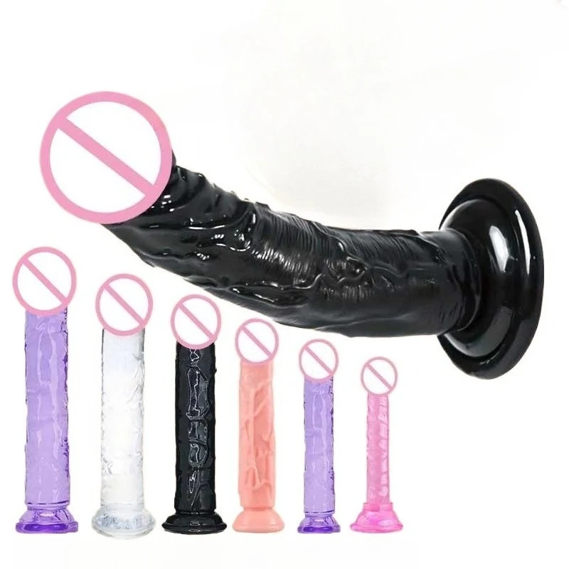 Super Cheap Realistic Soft Women Erotic Anal Big Dildo Suction Cup Jelly Dick Sex Toys Soft Clitori Vaginal Masturbators Penis view 6