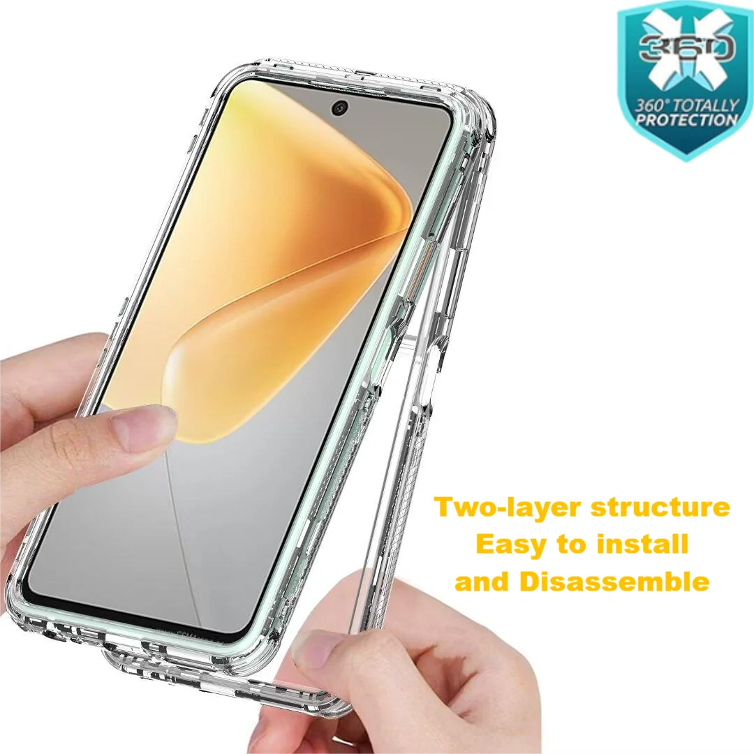 360° Full Body Clear Shockproof Phone Case For Infinix Hot 50 40 GT 20 Pro PC+Acrylic Cover For Infinix Note 40 Pro Plus Zero 40