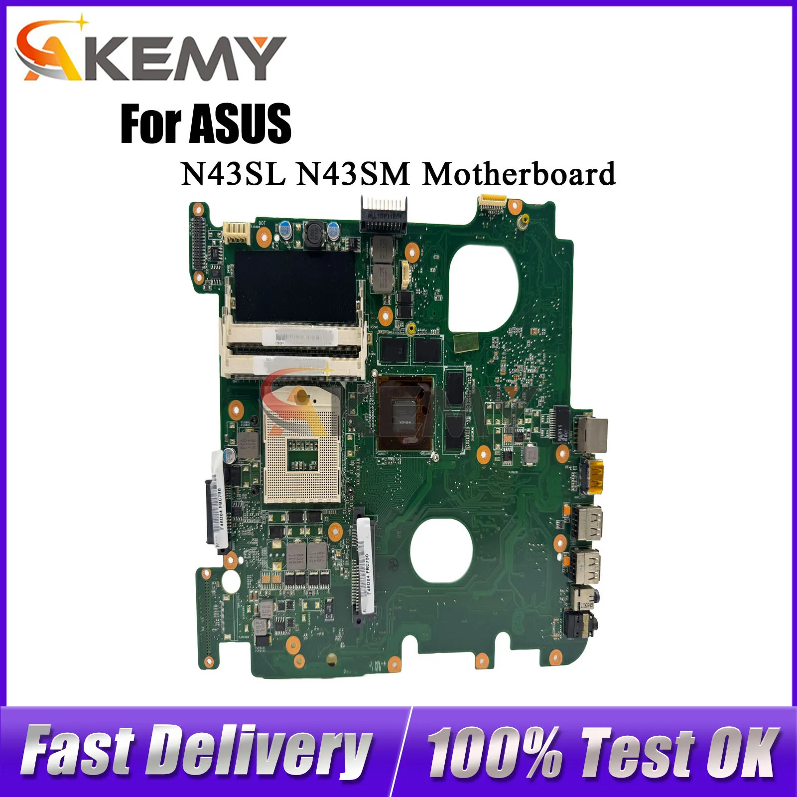 

Материнская плата для ноутбука N43SL для ASUS N43SL N43S N43SM. В наличии. 100% проверено, исправно. Быстрая доставка.