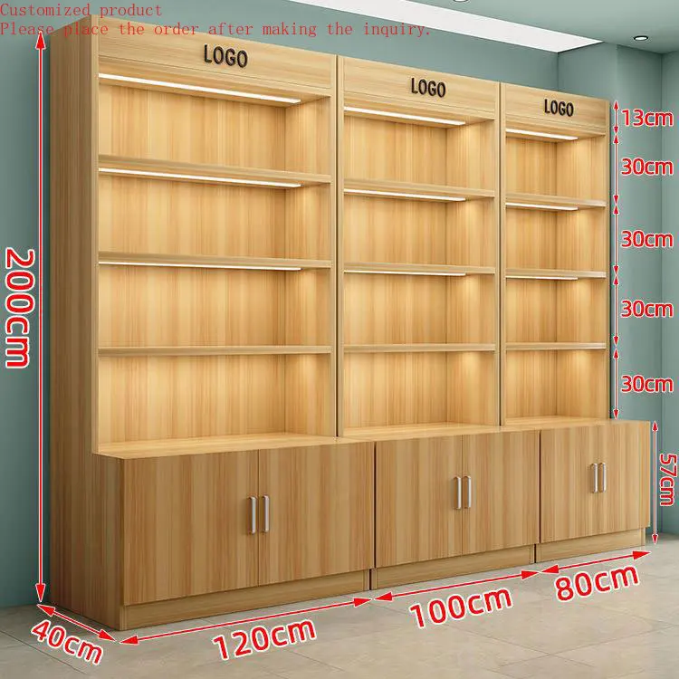 

Custom.XINDE Wholesale Light Duty Steel & Wood Display Stand Cosmetics Store Shelves for Cosmetics Store Display Shelving