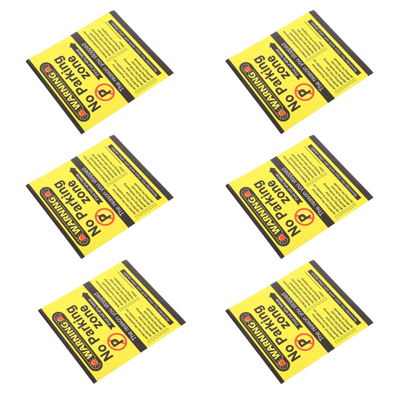 No Parking Sticker 200 Sheets Compact Size Easy Carry Waterproof Long-Lasting Use Warning No Parking Sticker