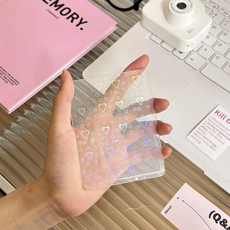 10pcs Kpop Photocard Toploader Photo stars and heart Card Sleeves Idol Photo Cards dustproof Protective Case