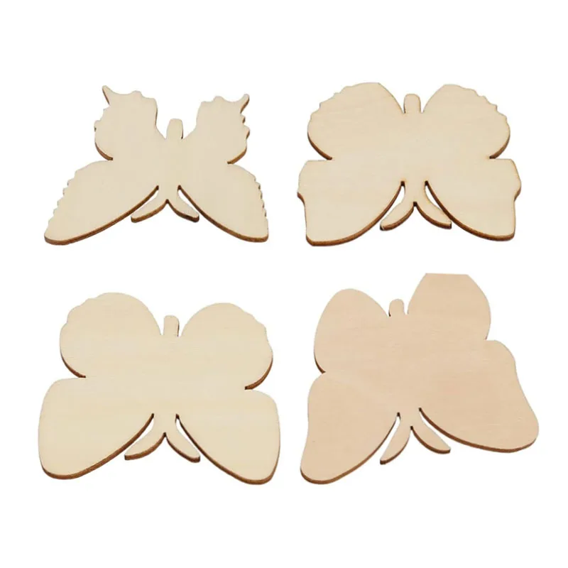 Bricolage en bois mignon papillon peint artisanat pour enfants, couleur journal rideau de porte créatif simple pendentif décoration