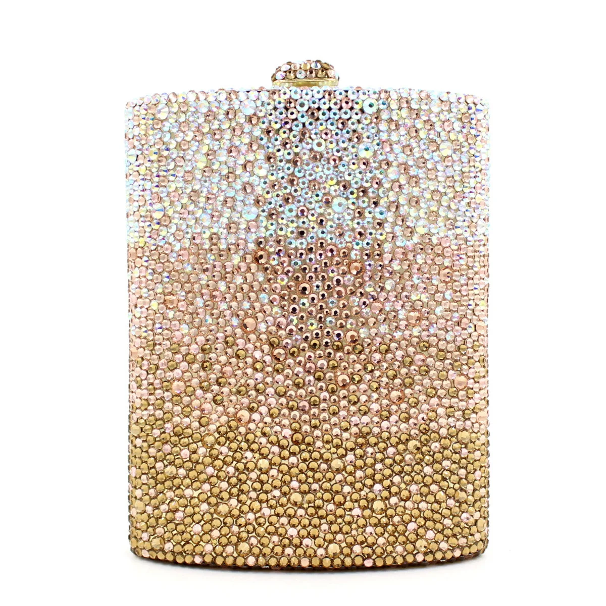 New Design Gradient Color Handmade Full Diamond Clutch Bag Rhinestone Ladies Evening Bag for Wedding Party view 3