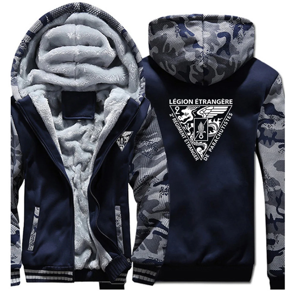 2026 Autumn And Winter Thicken Coat French Foreign Legion Special Forces Armyr Logo Print Men's Anti Collision Shirt Hoodies