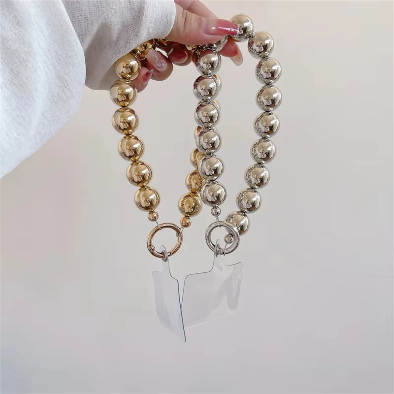 

Гальванический ремешок из бисера, очаровательная цепочка для телефона для iPhone Samsung, универсальный короткий брелок с ручным бисером, анти-потерянный кулон, ювелирные изделия